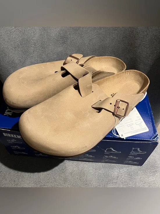 Birkenstock Women’s Boston Clogs Oiled Leather Tabacco Brown Size 9 US - Picture 8 of 15